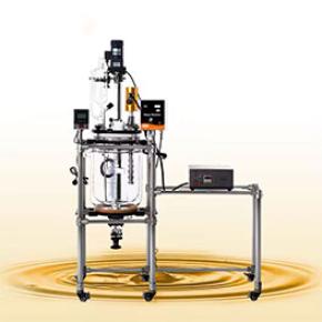 Ultrasonic jacketed glass reactor with customized pH control system for chemical stirring applications