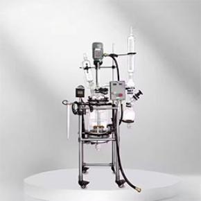10L Explosion-proof jacketed glass reactor with laboratory PH meter glass reactor vessel
