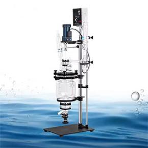 Laboratory double layer benchtop 3L High borosilicate jacketed glass reactor glass lined reactor