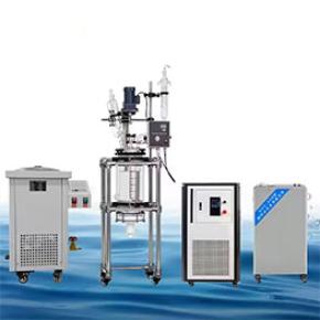 Customizable Hemp Oil Jacketed PTFE Filtration Dewax 10L 50L Jacketed Glass Reactor, Complete Set for Lab Use