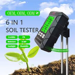 Portable pH Meters for Soil Testing - 6-in-1 Soil Tester for pH, Moisture, Temperature, and Humidity Analysis